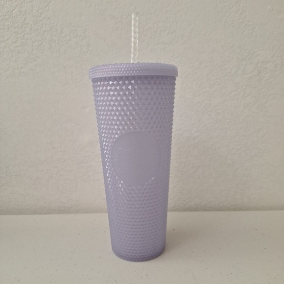 Starbucks 2021 Holiday Iridescent Icy Lilac Studded‎ Cold Water Tumbler 24oz - Picture 3 of 9